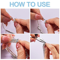 560Pcs 10 Styles Iron Slide On End Clasp Tubes&nbsp;DIY-TA0015-91