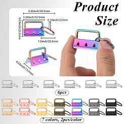 20Pcs 8 Colors Iron Keychain Clasp Findings&nbsp;IFIN-SP0001-66