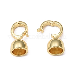 Rack Plating Brass Fold Over Clasps&nbsp;KK-E080-04G