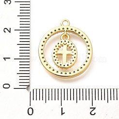 Brass Micro Pave Cubic Zirconia Pendants&nbsp;KK-G519-07G-04