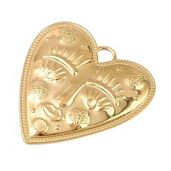 Embossed 304 Stainless Steel Pendants&nbsp;STAS-K322-14B-G
