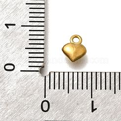 304ステンレススチールチャーム  18KGP本金メッキ  ハート  6.5x5.5x3mm  穴：1.2mm&nbsp;STAS-D310-06G-03