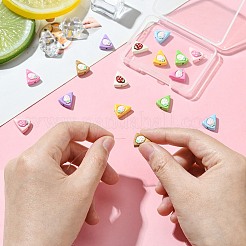 16色亜鉛合金ビーズ8個  イチゴ模様と「sweet」の文字が入った三角形  ミックスカラー  14x12x5.5mm  穴：1.6mm  2個/カラー&nbsp;FIND-CJ0003-82