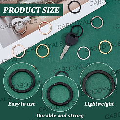 36Pcs 6 Colors Alloy Split Key Rings&nbsp;FIND-CY0001-71
