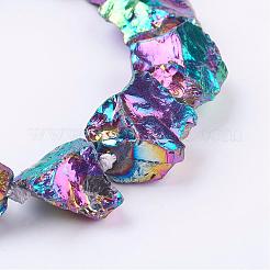 Electroplated Natural Quartz Crystal Bead Strands&nbsp;G-P267-01H