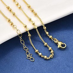 2.5mm 真鍮フラットラウンドツイストチェーンネックレス  鉛フリー＆カドミウムフリー  長持ちメッキ  ラックめっき  18KGP本金メッキ  17.60インチ（44.7cm）&nbsp;NJEW-M108-26G