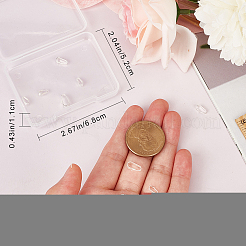 12個3サイズ925スターリングシルバースナップオンベイル  スタンプ925個付き  銀  7~10x3~6x2.5~3mm  穴：2~3x5.5~8.5mm  4pcs /サイズ&nbsp;STER-CN0001-20