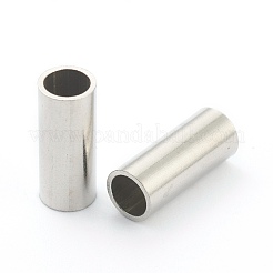変色しない304ステンレススチールビーズ  チューブビーズ  ステンレス鋼色  12x5mm  穴：4mm&nbsp;STAS-H160-05H-P