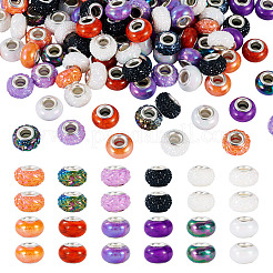 120Pcs 12 Colors Opaque Resin European Beads&nbsp;RESI-TA0004-80