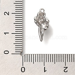 変色防止304ステンレススチールペンダント  コンクチャーム  ステンレス鋼色  17x7.5x3.8mm  穴：0.8mm&nbsp;STAS-P371-108P