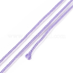 マクラメコットンコード  編組ロープ  プラスチックリール付き  壁掛け用  工芸  ギフト包装  ライラック  1.5mm  約21.87ヤード（20m）/ロール&nbsp;OCOR-H110-01C-17
