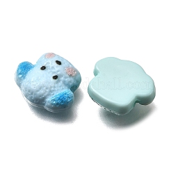 不透明なアクリルビーズ  犬  ミックスカラー  13.5x16x6mm  穴：1.8mm&nbsp;OACR-P033-04