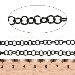 316サージカルステンレススチールアズキチェーン  ハンダ付け  スプールで  イオンプレーティング（ip）  ブラック  5x0.8mm&nbsp;SA-CBA098D-10EB