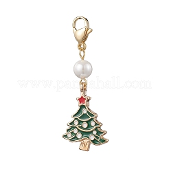 10Pcs Christmas Tree Alloy Enamel Pendant Decorations&nbsp;HJEW-JM03817