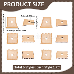 6Pcs Wooden Pottery Foot Shaper Tools&nbsp;DIY-UN0008-61