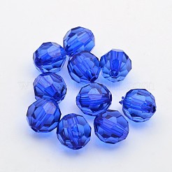 透明なアクリルビーズ  多面カットラウンド  藤紫色  直径約12mm  穴：2mm  約568個/500g&nbsp;PL505Y-8