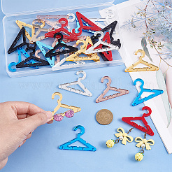 36個 6スタイル 虹色アクリルイヤリングディスプレイアクセサリー  イヤリングオーガナイザーホルダー用  ハンガーの形  ミックスカラー  3.95x5.45x0.3cm  穴：2mm  6個/カラー&nbsp;EDIS-PH0001-73