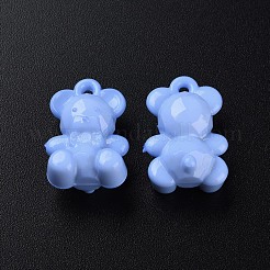 オペークアクリルパーツ  クマ  コーンフラワーブルー  20x13.5x10.5mm  穴：1.4mm  約400個/500g&nbsp;MACR-S373-113-A03