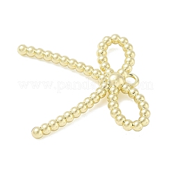 合金ペンダント  ラックめっき  蝶結び  ゴールドカラー  36x37x6mm  穴：2.7mm&nbsp;FIND-L025-12G
