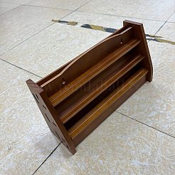木製コインオーガナイザーディスプレイライザーラック  チョコレート  33.8x10.4x18.9cm&nbsp;ODIS-WH0086-158A
