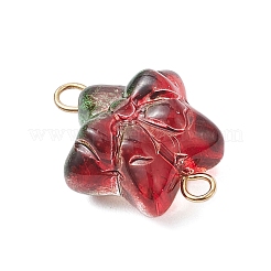 3Pcs 3 Colors Transparent Glass Links&nbsp;PALLOY-JF04444