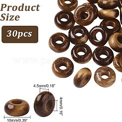 Natural Tiger Eye European Large Hole Beads&nbsp;G-NB0003-72B-04