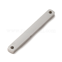 変色しない304ステンレススチールコネクタチャーム  矩形リンク  ステンレス鋼色  25x3x1.4mm  穴：1.2mm&nbsp;LS-STAS-R117-02B-P