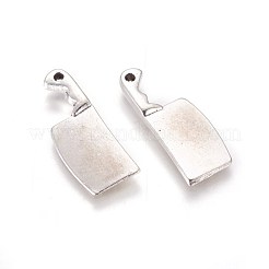 チベット風亜鉛合金チャーム  包丁  アンティークシルバー  23x9x2.5mm  穴：1mm&nbsp;X-PALLOY-F248-033AS