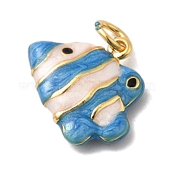 Brass Enamel Pendants&nbsp;KK-H092-01G