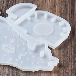 DIY シリコーン ディスプレイ金型  レジン型  粘土工芸の金型ツール  オオカミ  ホワイト  230x180x10mm  内径：32~220x60~118mm&nbsp;LS-SIMO-P008-08