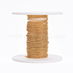 Handmade Ion Plating(IP) 304 Stainless Steel Cable Chains&nbsp;STAS-F220-01G