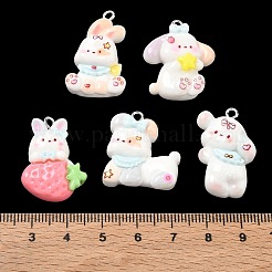 Rabbit Theme Opaque Resin Pendants&nbsp;RE-CBAFB89-01