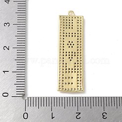 Brass Micro Pave Cubic Zirconia Pendants&nbsp;KK-P290-54G