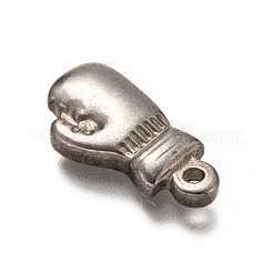変色防止クリスマス 304 ステンレススチールペンダント  グローブ  ステンレス鋼色  20.5x10.5x3mm  穴：1.6mm&nbsp;STAS-H123-22P