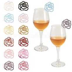 24Pcs 12 Colors Acrylic Wine Glass Charms&nbsp;AJEW-TA0002-83