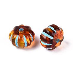 Painted Transparent Acrylic Beads&nbsp;OACR-T029-03D