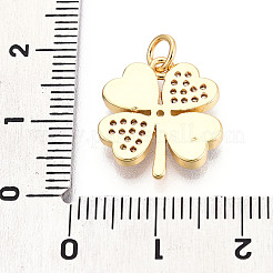Brass Micro Pave Clear Cubic Zirconia Pendants&nbsp;KK-N268-16G