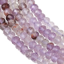 Natural Purple Phantom Quartz Purple Lodolite Quartz Beads Strands&nbsp;G-B175-A22-3x4mm
