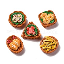 樹脂カボション  ブラウン  食べ物  24~28x21.5~29x10~12mm&nbsp;CRES-M002-09