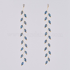 Electroplate Glass Beads Dangle Stud Earrings&nbsp;EJEW-JE03820-06