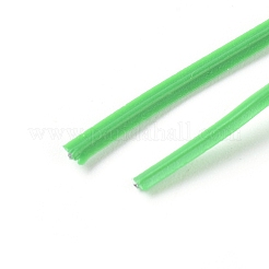 プラスチックワイヤーツイストタイ  鉄ハートと  パンキャンディーバッグネクタイ  グリーン  300x2x0.7mm&nbsp;LS-AJEW-WH0109-80A