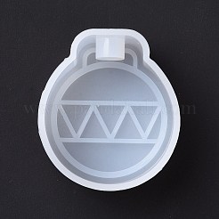 DIYクリスマスボールシリコンモールド  アイスクリームのために  レジンクラフト作り  ホワイト  54x49x23mm  穴：10mm&nbsp;LS-DIY-G058-F04