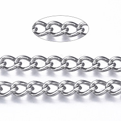 Tarnish Resistant 304 Stainless Steel Curb Chains&nbsp;CHS-N001-07P