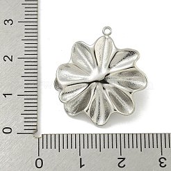 304ステンレスペンダント  absプラスチックパール  蓮の葉のチャーム  ステンレス鋼色  25x23x6mm  穴：1.4mm&nbsp;STAS-L022-434P