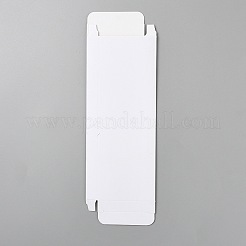 厚紙紙のアクセサリー箱  ギフト包装箱  長方形  ホワイト  20x7.15x1.5cm&nbsp;CON-WH0092-91