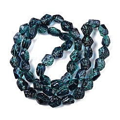 電気メッキガラスビーズセット  ナゲット  ライトシーグリーン  13.5~14x13.5x10mm  穴：0.9mm  約49~50個/連  26.97~27.56インチ（68.5~70cm）&nbsp;EGLA-N012-09C