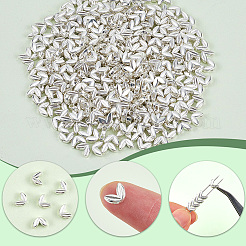 400個の合金ビーズ  葉  銀  5x8x2.5mm  穴：1.2mm  400pc&nbsp;FIND-SP0002-36B