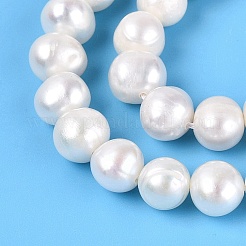 天然養殖淡水パールビーズ連売り  ポテト  乳白色  6~7.5mm  穴：0.6mm  約54~56個/連  13.98~14.17インチ（35.5~36cm）&nbsp;PEAR-N013-06R-01