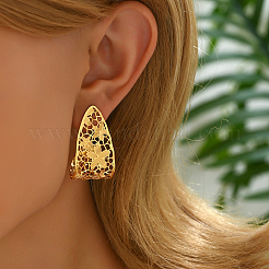 Alloy Hollow Flower Stud Earrings&nbsp;GR6330