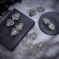 6Pcs 3 Styles Vintage Alloy Sweater Shawl Clips Brooches&nbsp;JEWB-ME0001-02